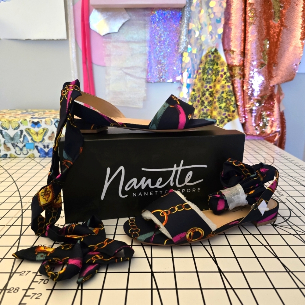 Nanette Lepore Gabrielle Ribbon Gladiator Sandals